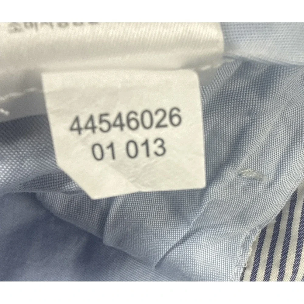 Brooks Brothers Pants Mens 36X32 Genuine Seersucker Blue White Cuffed